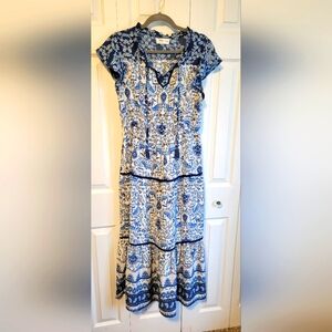 Tinsel flutter sleeve maxi size Petite Medium PM